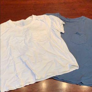 TWO everlane box cut t-shirts